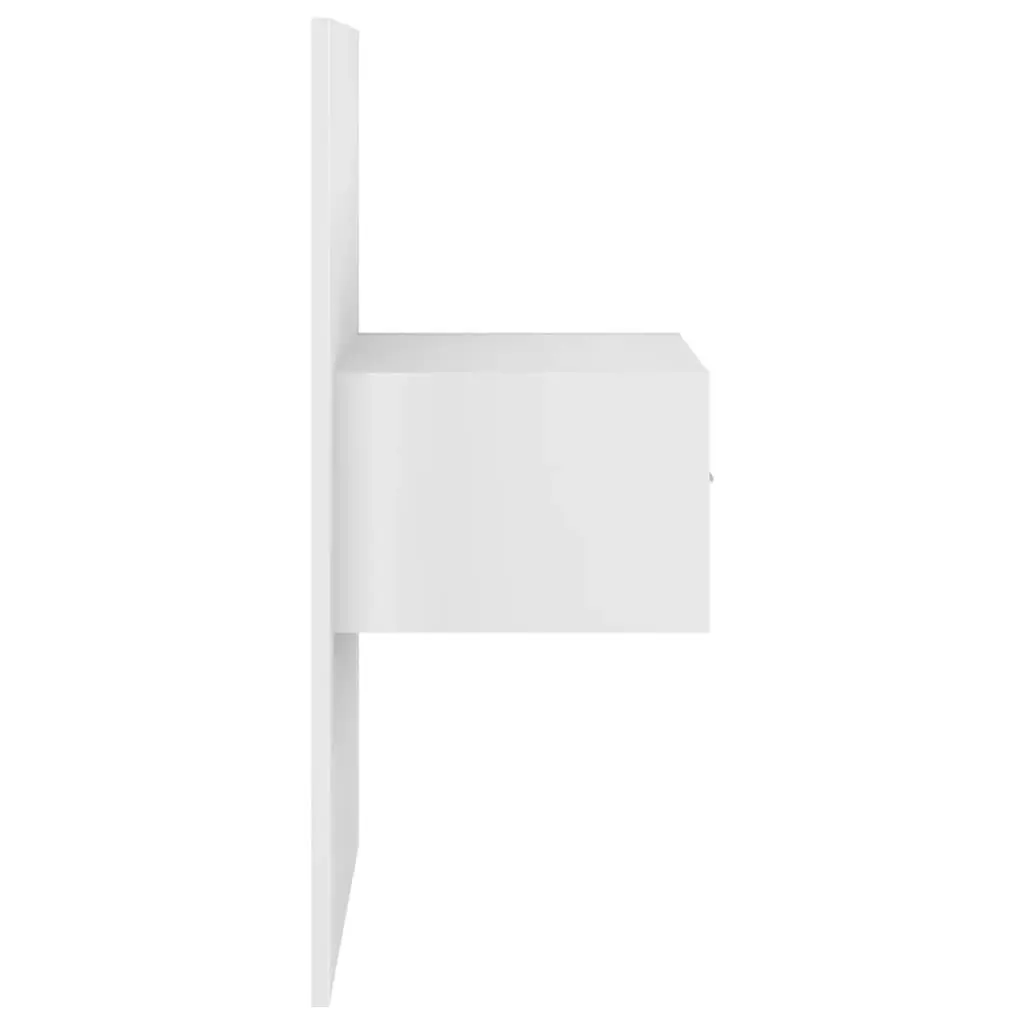 Wall-mounted Bedside Cabinet White 810971