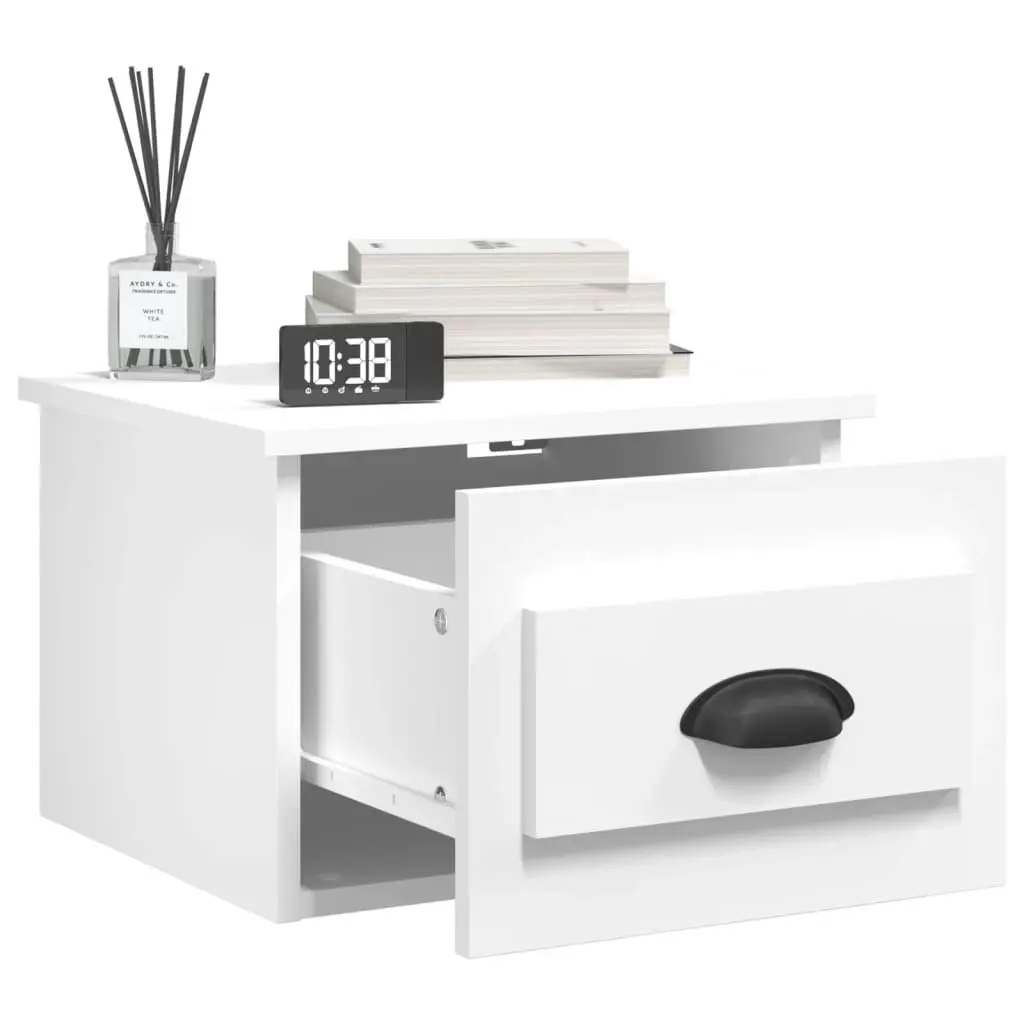 Wall-mounted Bedside Cabinet White 41.5x36x28cm 816376