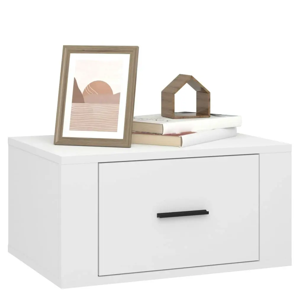 Wall-mounted Bedside Cabinet White 50x36x25 cm 816840