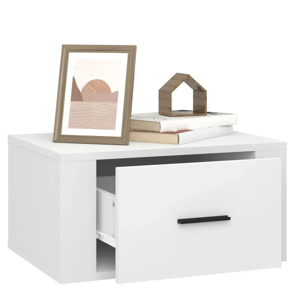 Wall-mounted Bedside Cabinet White 50x36x25 cm 816840