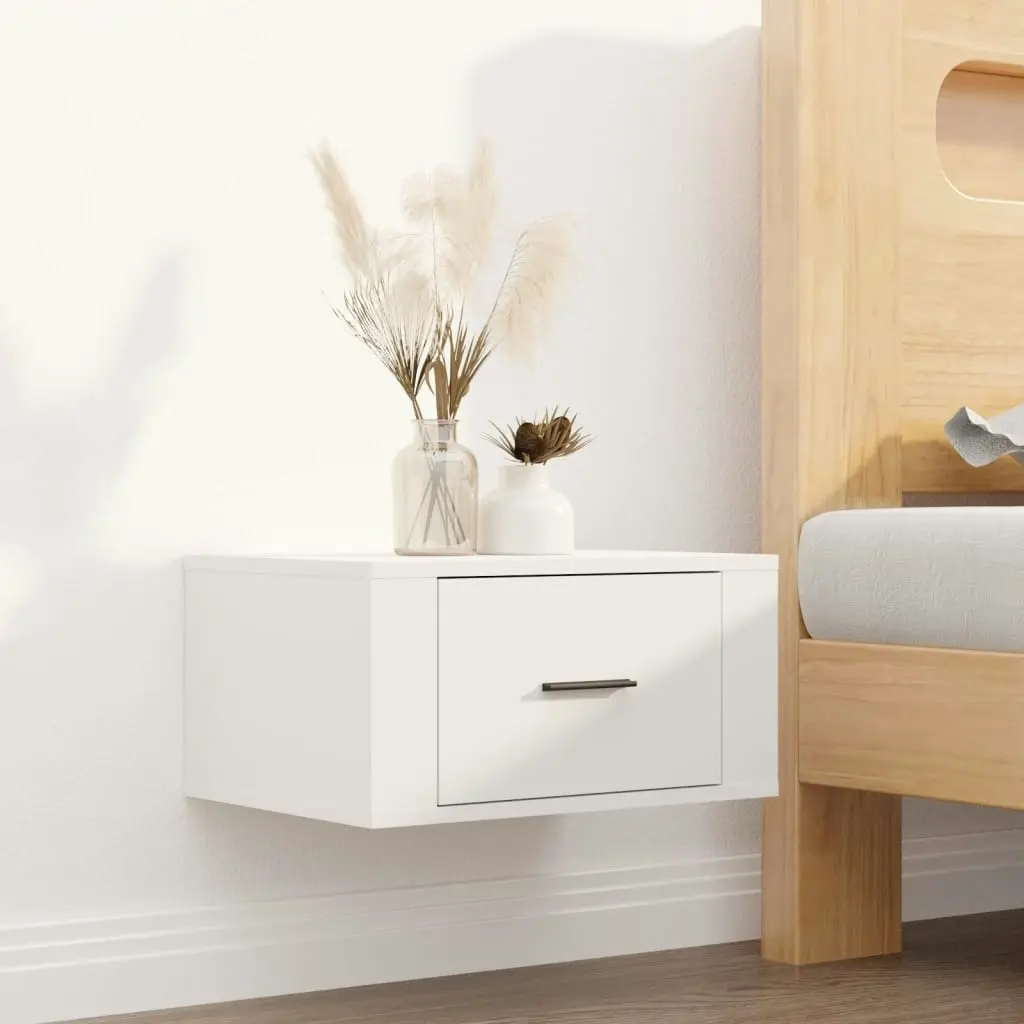 Wall-mounted Bedside Cabinet White 50x36x25 cm 816840