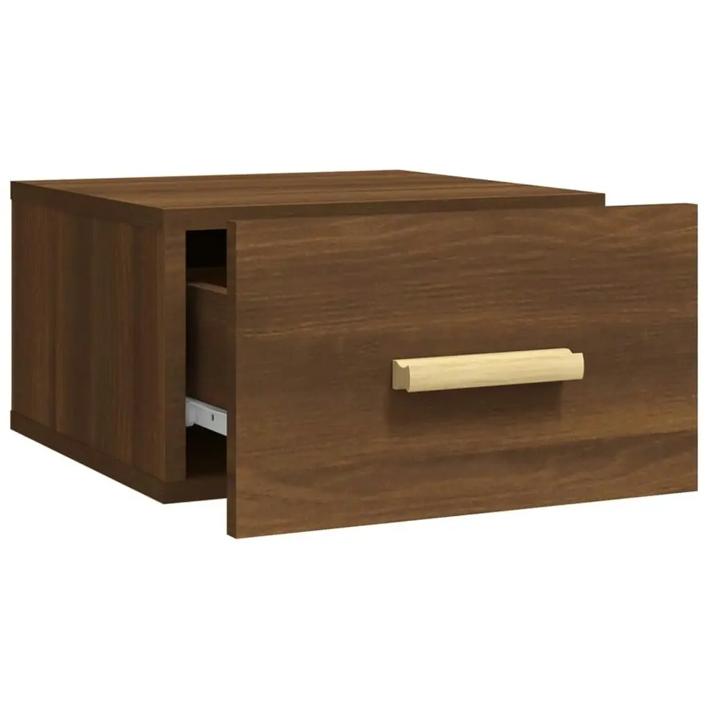 Wall-mounted Bedside Cabinets 2 pcs Brown Oak 35x35x20 cm 817578