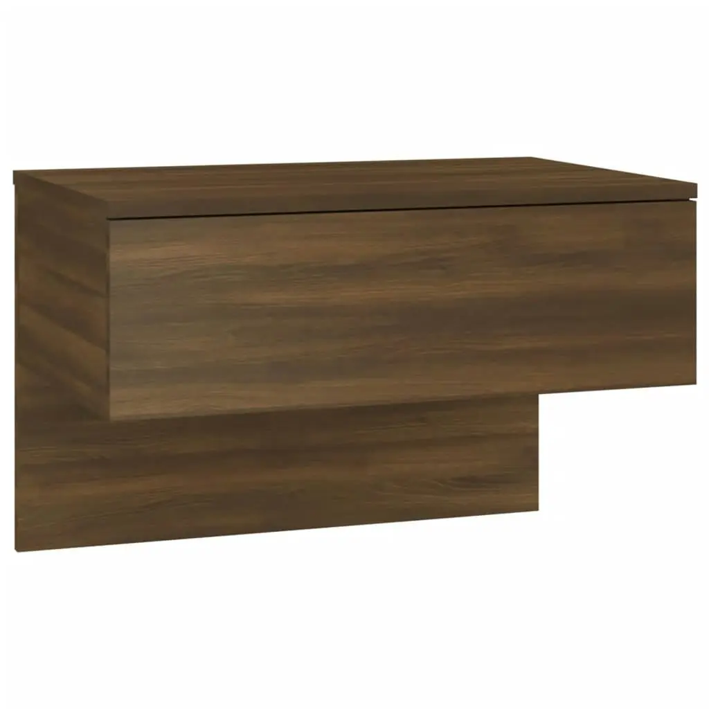 Wall-mounted Bedside Cabinets 2 pcs Brown Oak 816945