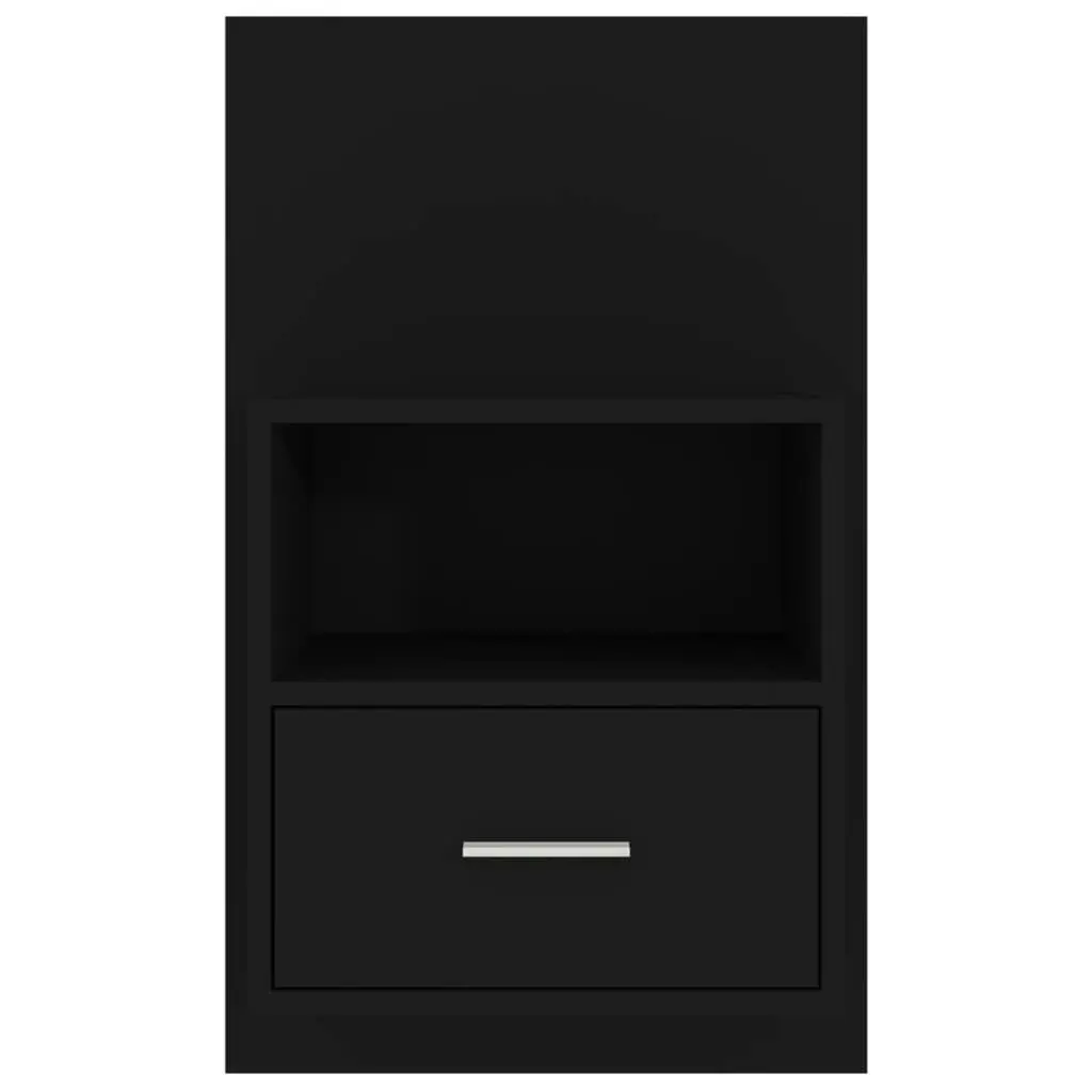 Wall-mounted Bedside Cabinets 2 pcs Black 811010