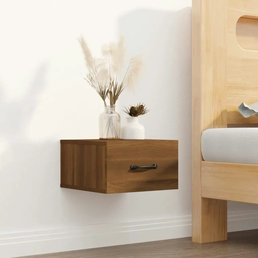 Wall-mounted Bedside Cabinets 2 pcs Brown Oak 35x35x20 cm 817584