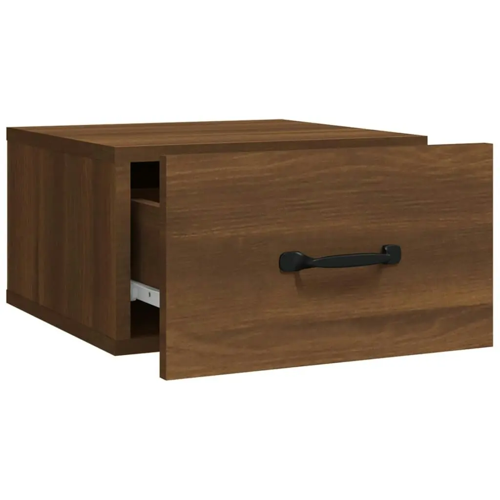 Wall-mounted Bedside Cabinets 2 pcs Brown Oak 35x35x20 cm 817584