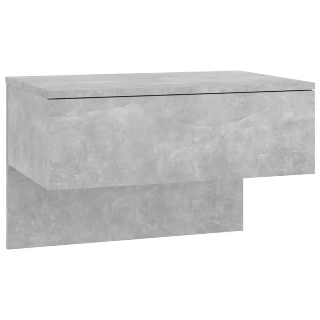 Wall-mounted Bedside Cabinets 2 pcs Concrete Grey 810944