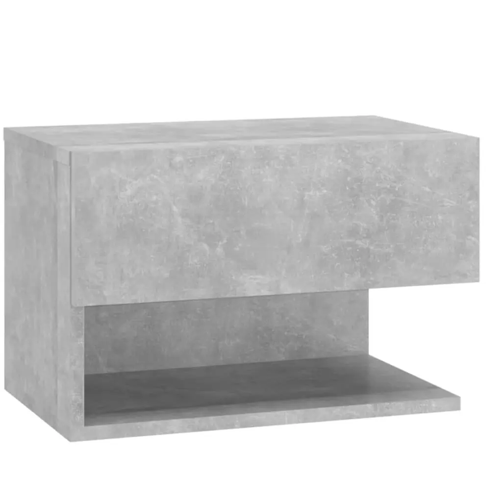 Wall-mounted Bedside Cabinets 2 pcs Concrete Grey 810962