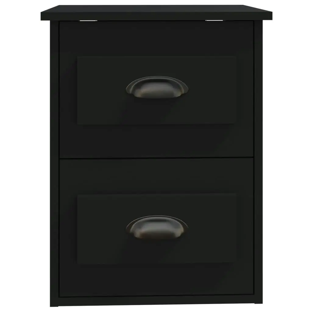 Wall-mounted Bedside Cabinets 2 pcs Black 41.5x36x53cm 816395