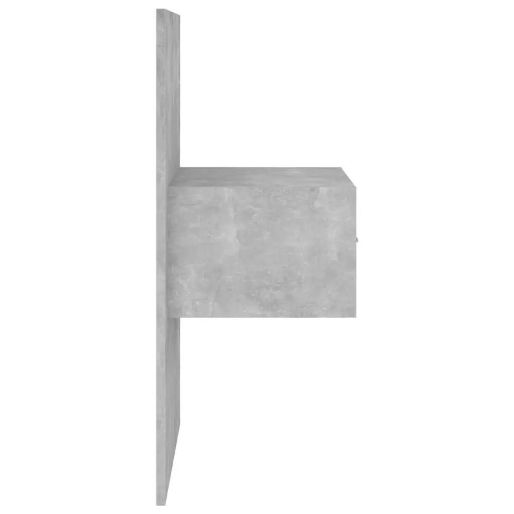 Wall-mounted Bedside Cabinets 2 pcs Concrete Grey 810980