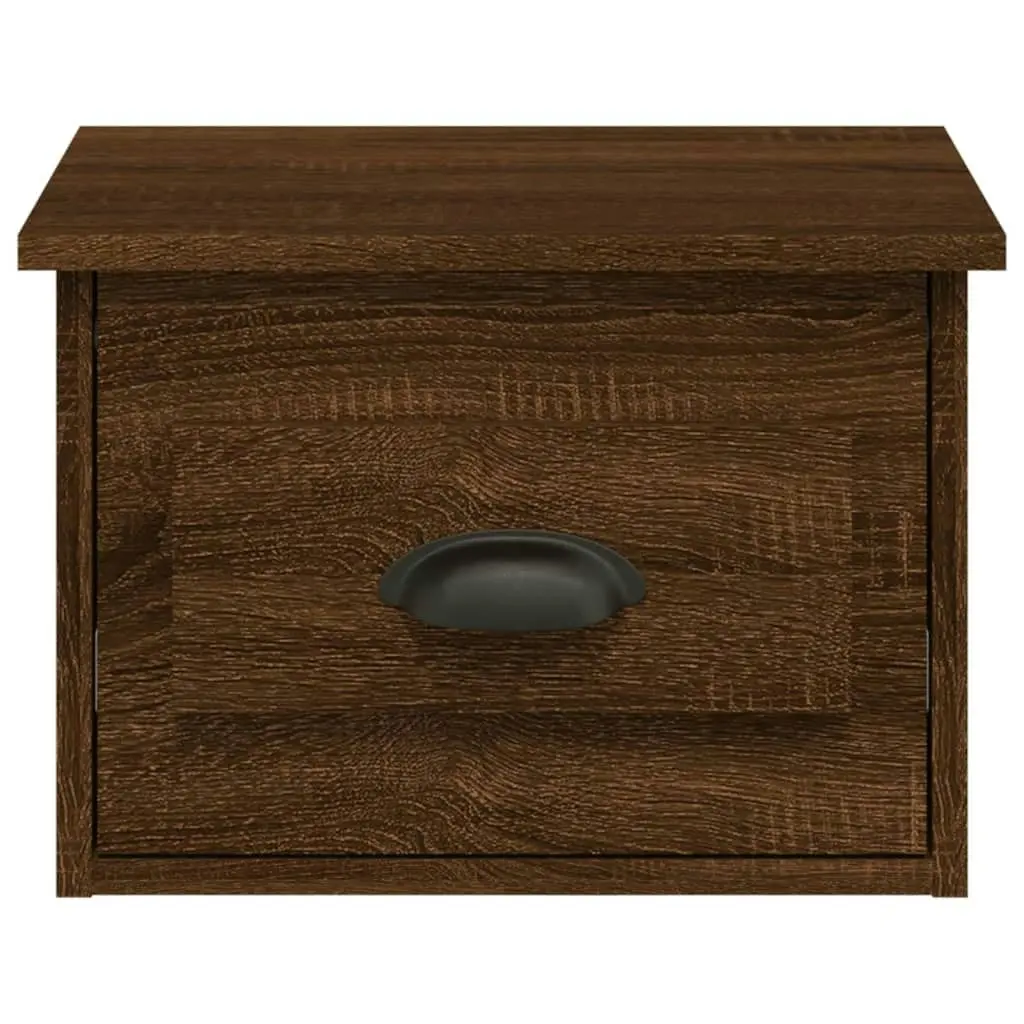 Wall-mounted Bedside Cabinets 2 pcs Brown Oak 41.5x36x28cm 816391