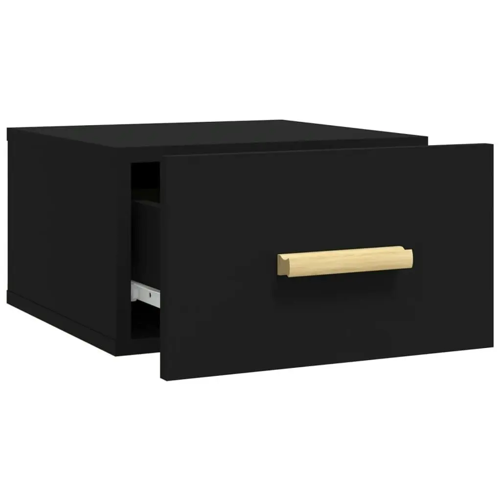 Wall-mounted Bedside Cabinets 2 pcs Black 35x35x20 cm 812837