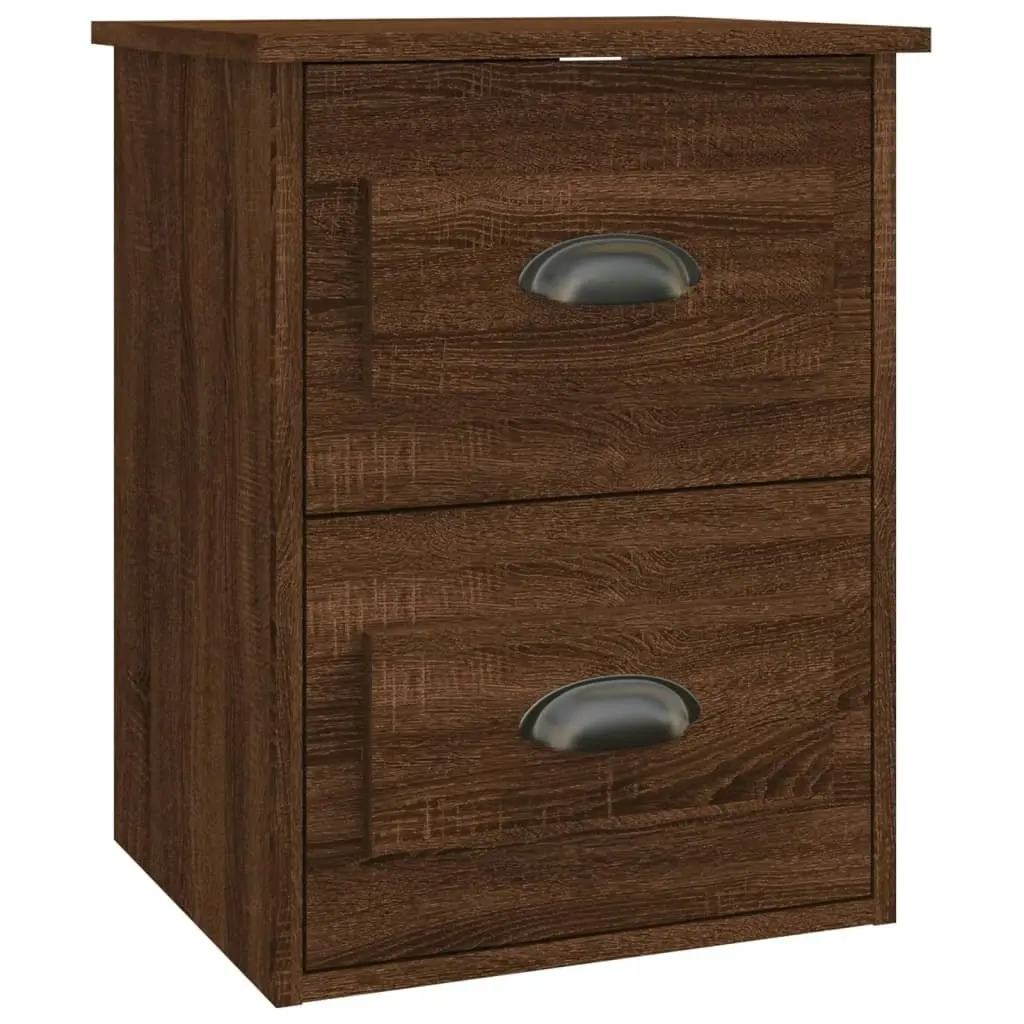 Wall-mounted Bedside Cabinets 2 pcs Brown Oak 41.5x36x53cm 816407