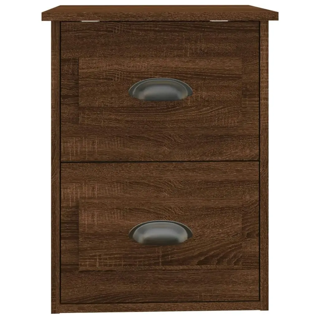 Wall-mounted Bedside Cabinets 2 pcs Brown Oak 41.5x36x53cm 816407