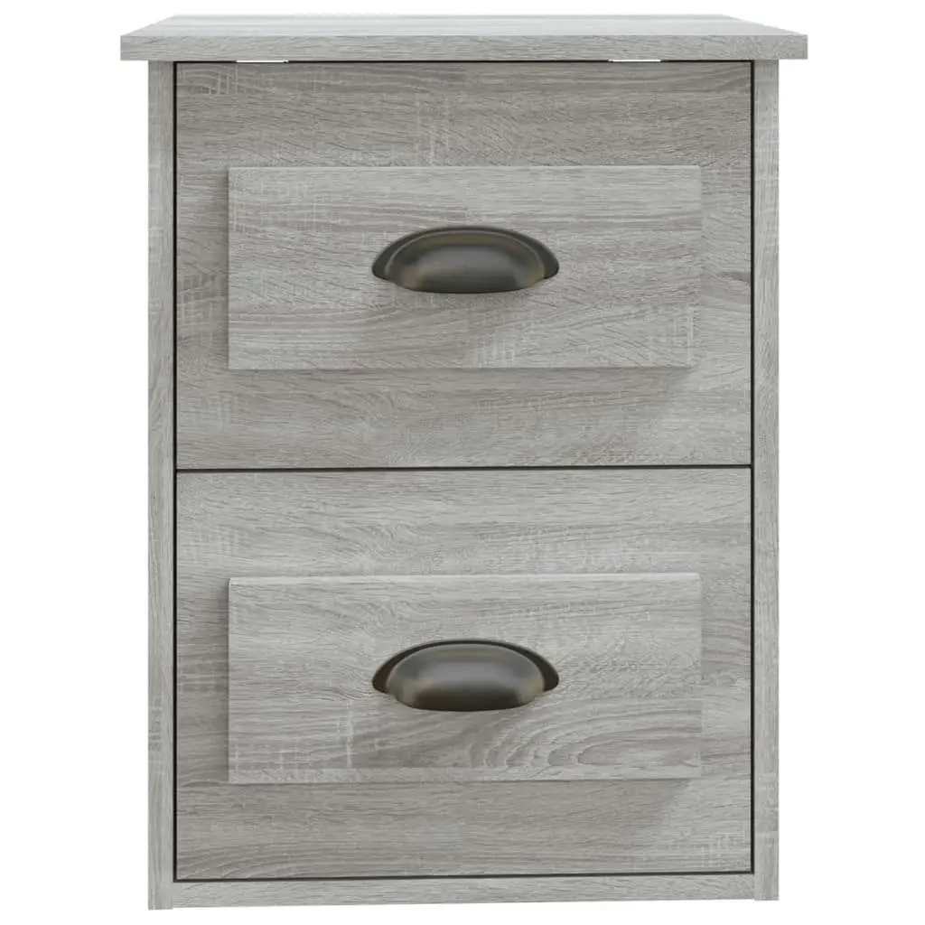 Wall-mounted Bedside Cabinets 2 pcs Grey Sonoma 41.5x36x53cm 816405