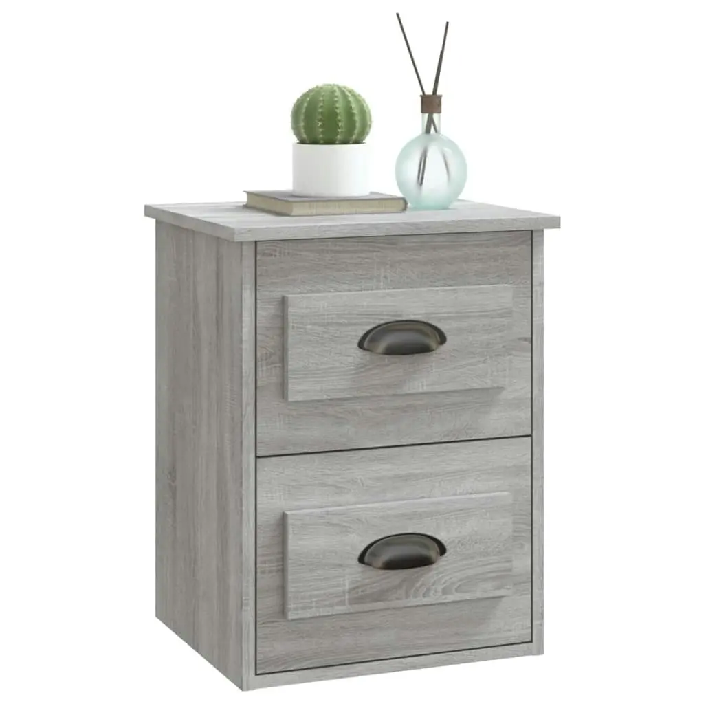 Wall-mounted Bedside Cabinets 2 pcs Grey Sonoma 41.5x36x53cm 816405