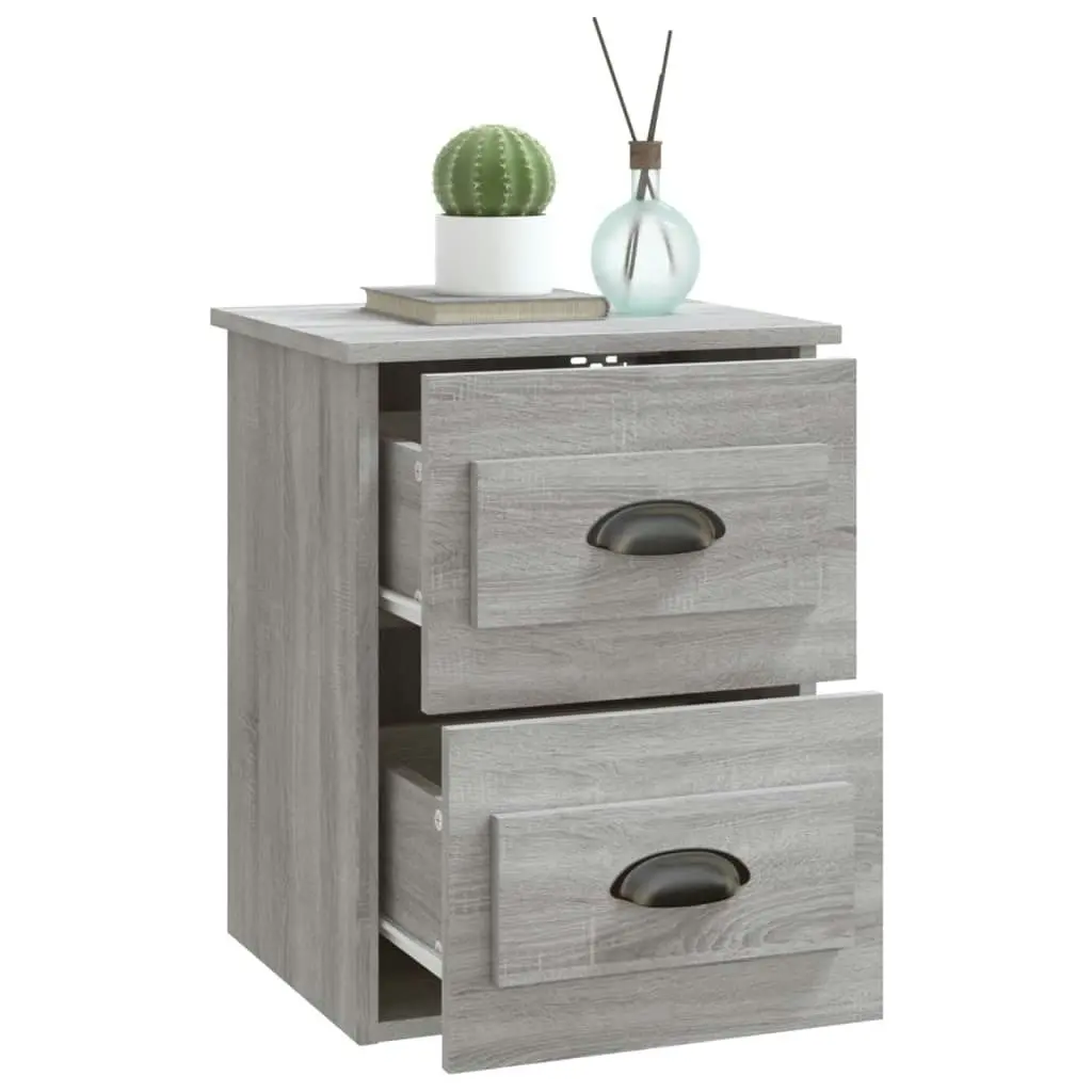 Wall-mounted Bedside Cabinets 2 pcs Grey Sonoma 41.5x36x53cm 816405