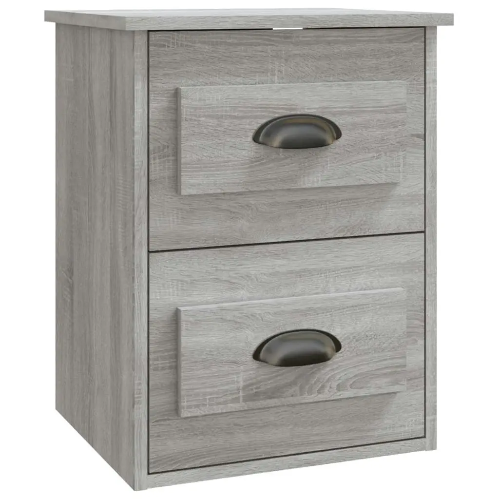 Wall-mounted Bedside Cabinets 2 pcs Grey Sonoma 41.5x36x53cm 816405