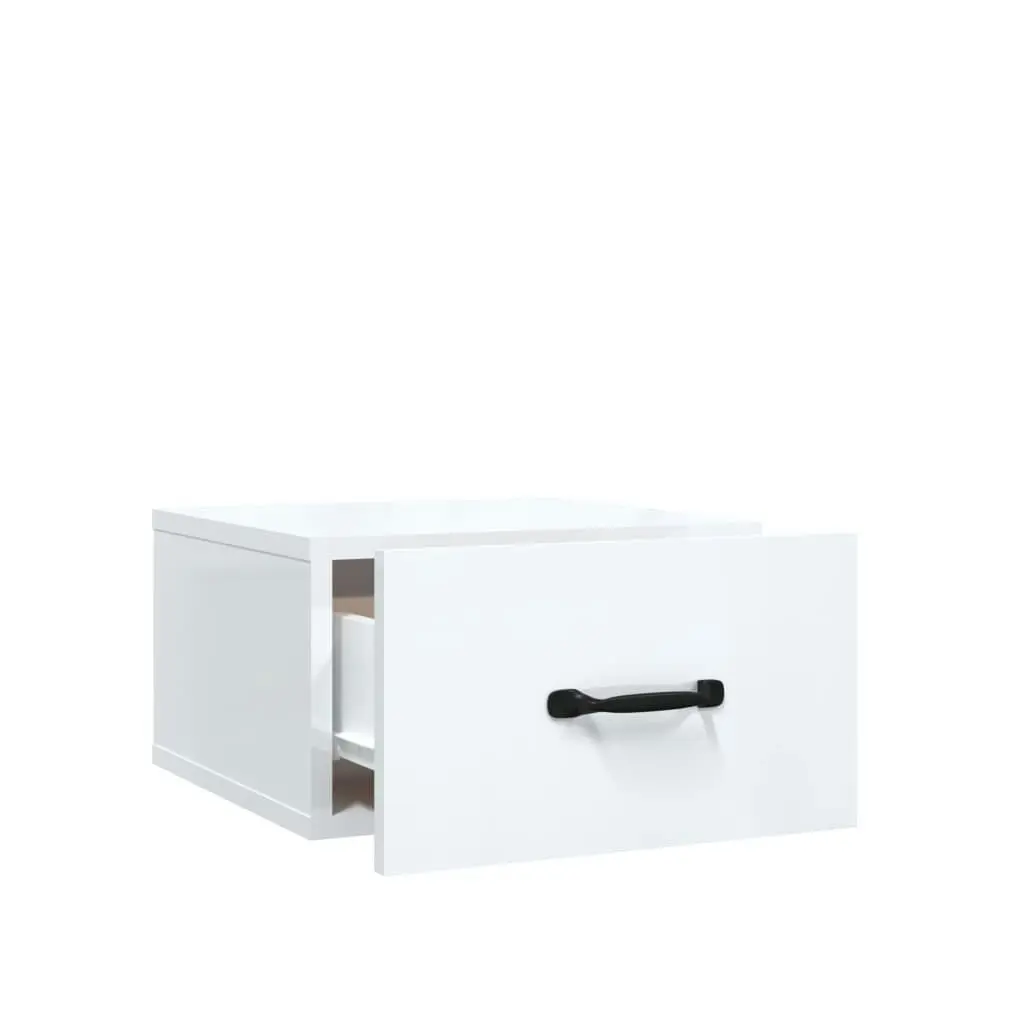 Wall-mounted Bedside Cabinets 2 pcs High Gloss White 35x35x20 cm 812865