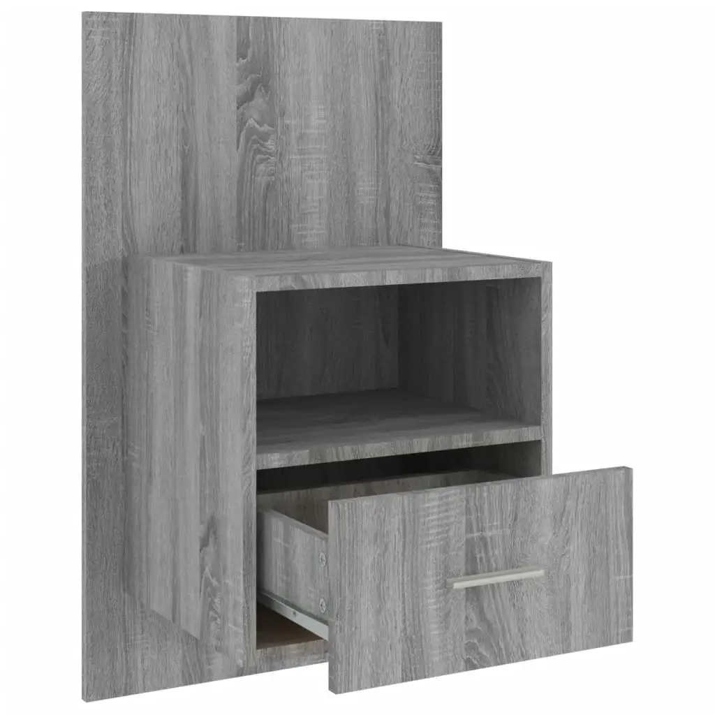 Wall-mounted Bedside Cabinets 2 pcs Grey Sonoma 816967