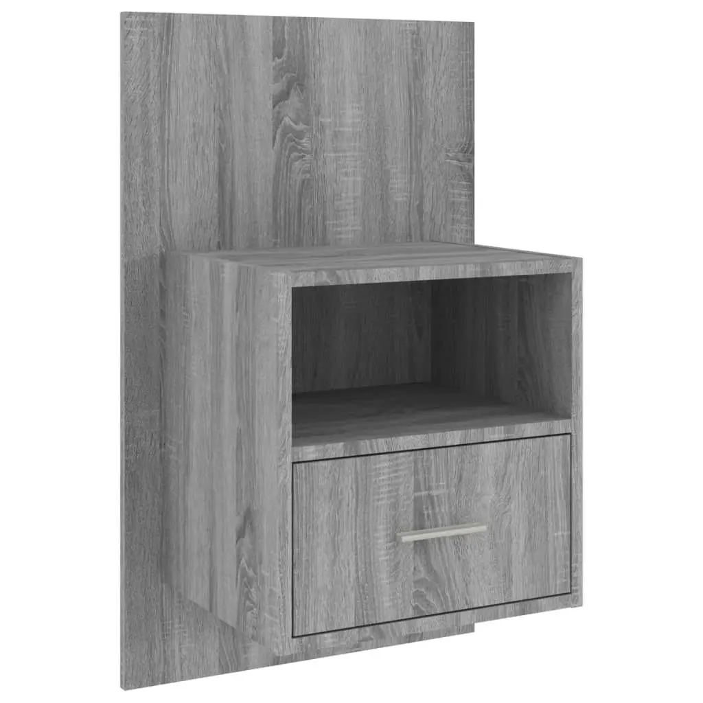 Wall-mounted Bedside Cabinets 2 pcs Grey Sonoma 816967