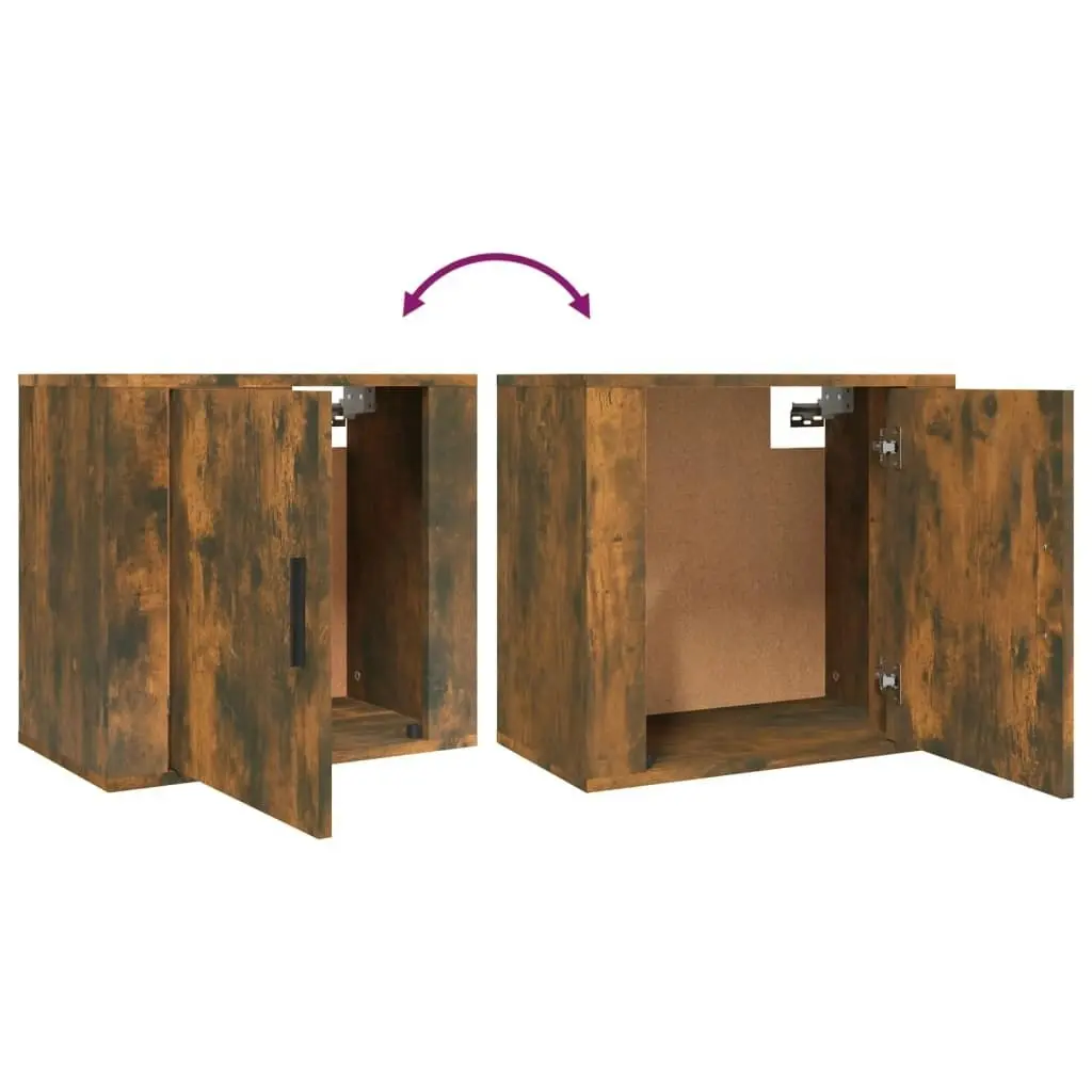 Wall-mounted Bedside Cabinets 2 pcs Smoked Oak 50x30x47 cm 816875