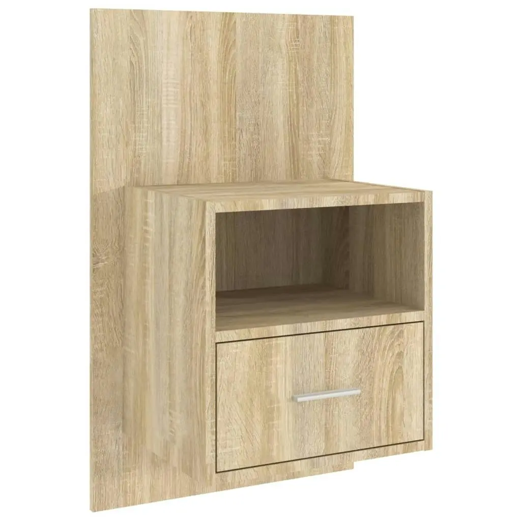 Wall-mounted Bedside Cabinets 2 pcs Sonoma Oak 811014