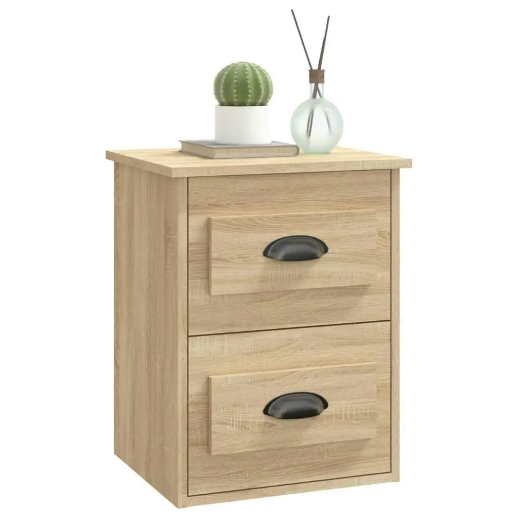 Wall-mounted Bedside Cabinets 2 pcs Sonoma Oak 41.5x36x53cm 816399