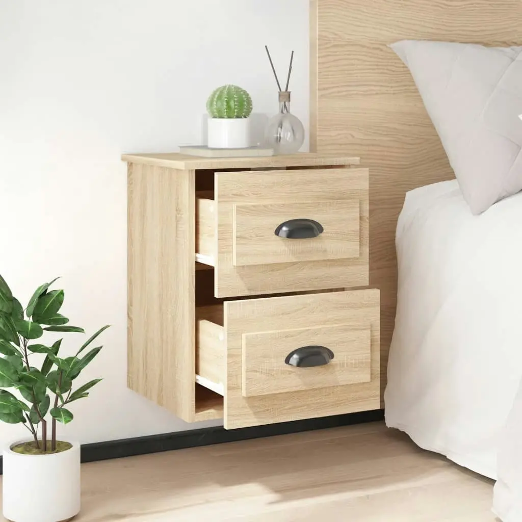 Wall-mounted Bedside Cabinets 2 pcs Sonoma Oak 41.5x36x53cm 816399