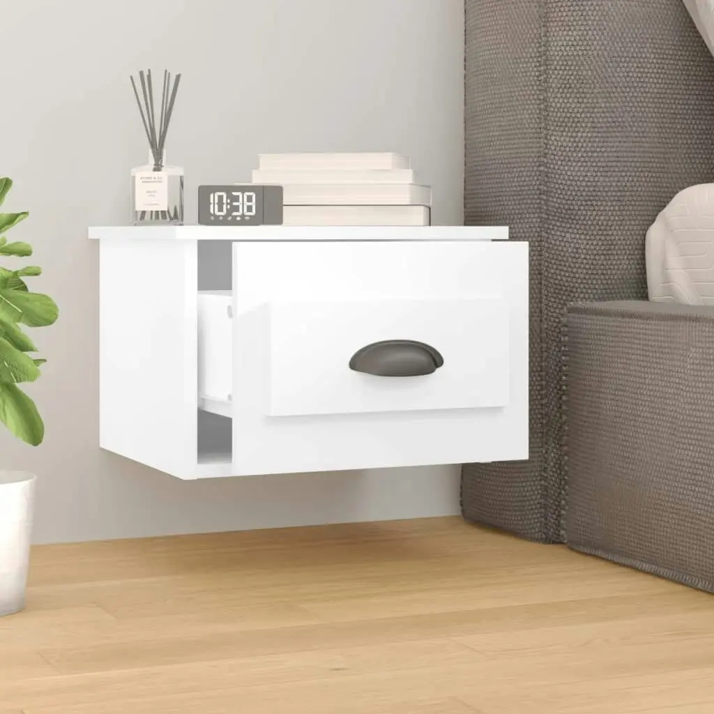 Wall-mounted Bedside Cabinets 2 pcs White 41.5x36x28cm 816377