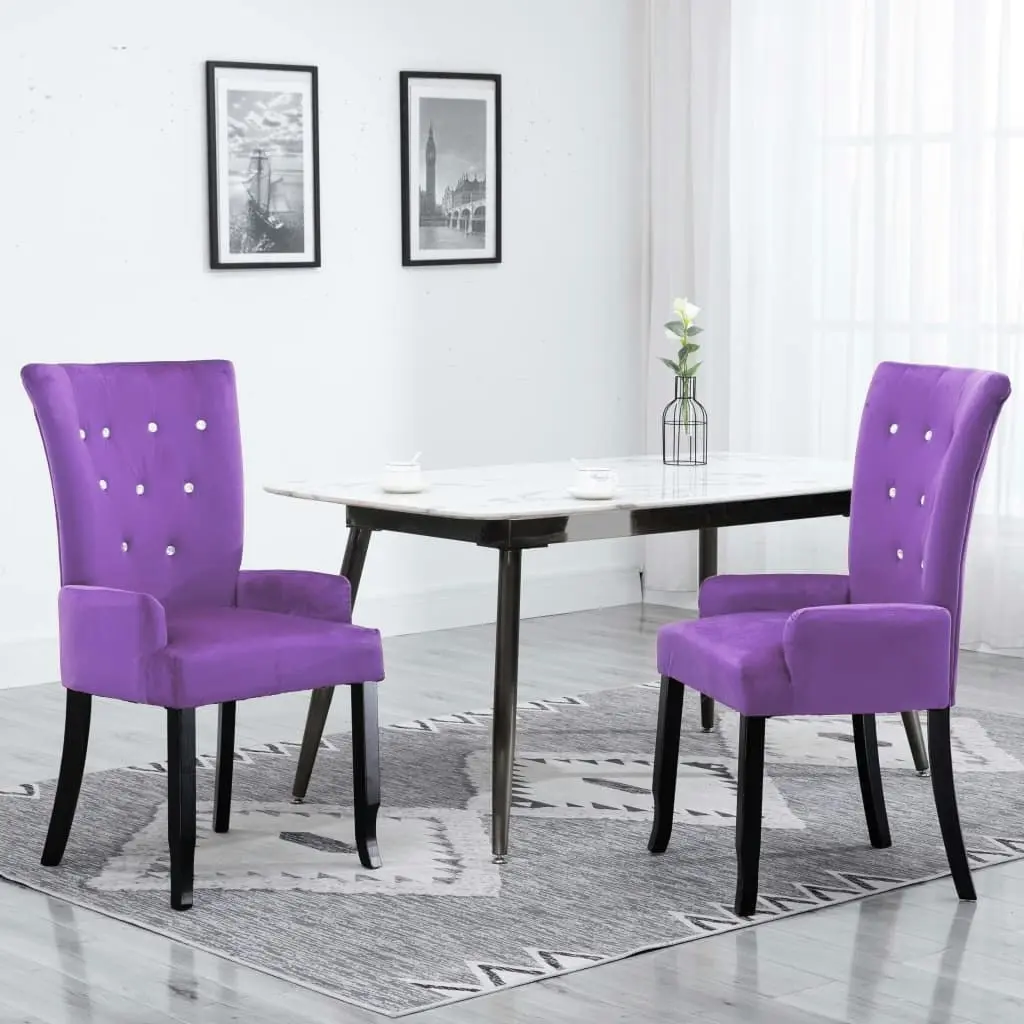 Armchair Purple Velvet 322938