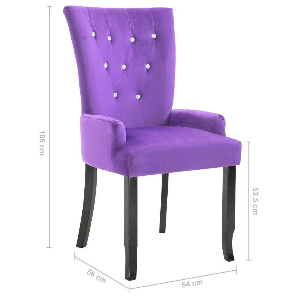 Armchair Purple Velvet 322938