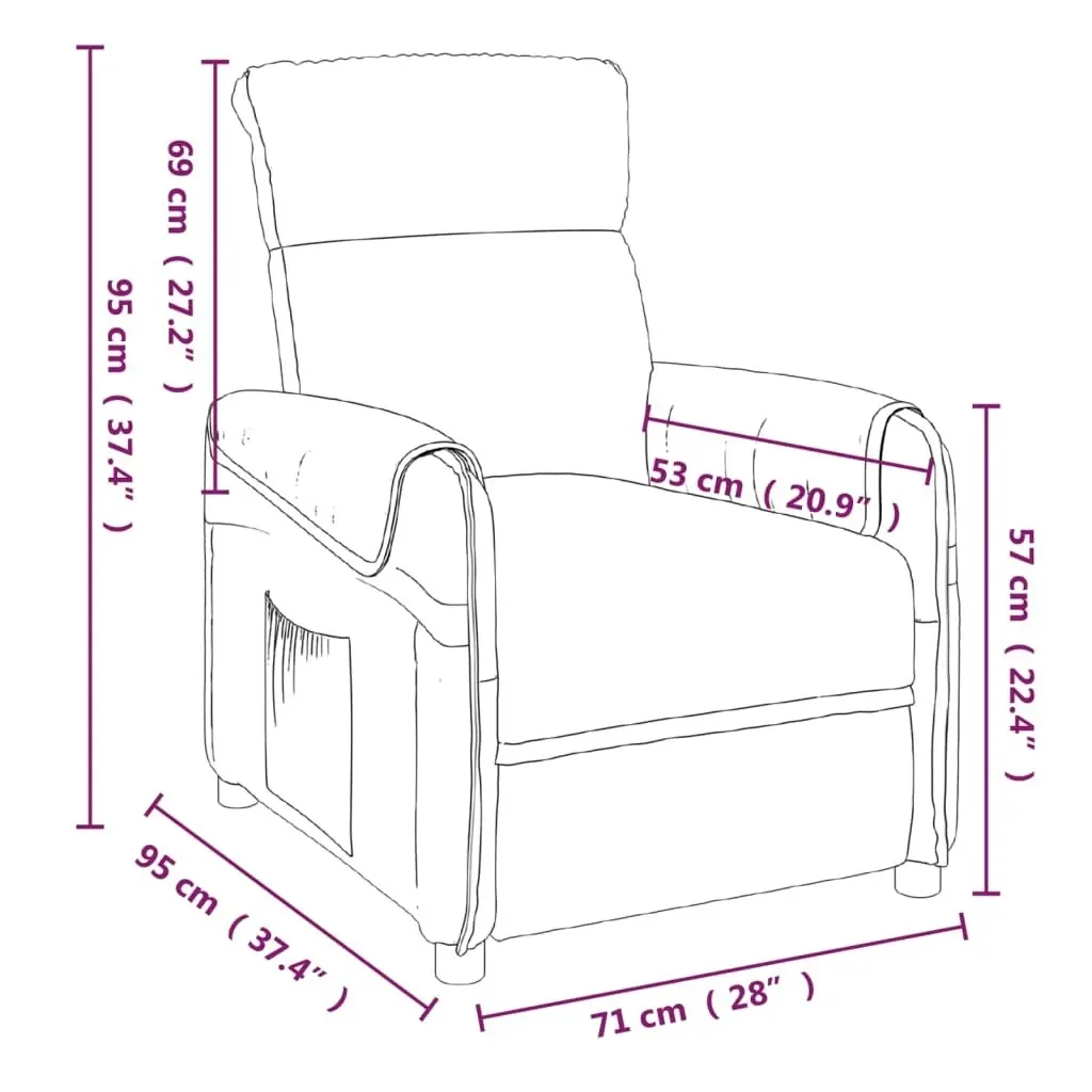 Massage Chair Cream Fabric 348017