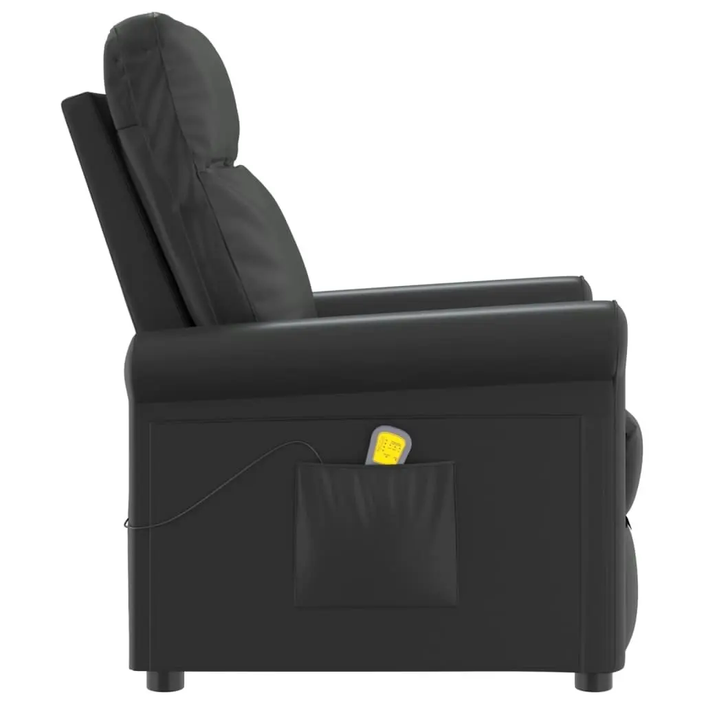 Massage Chair Black Faux Leather 348040