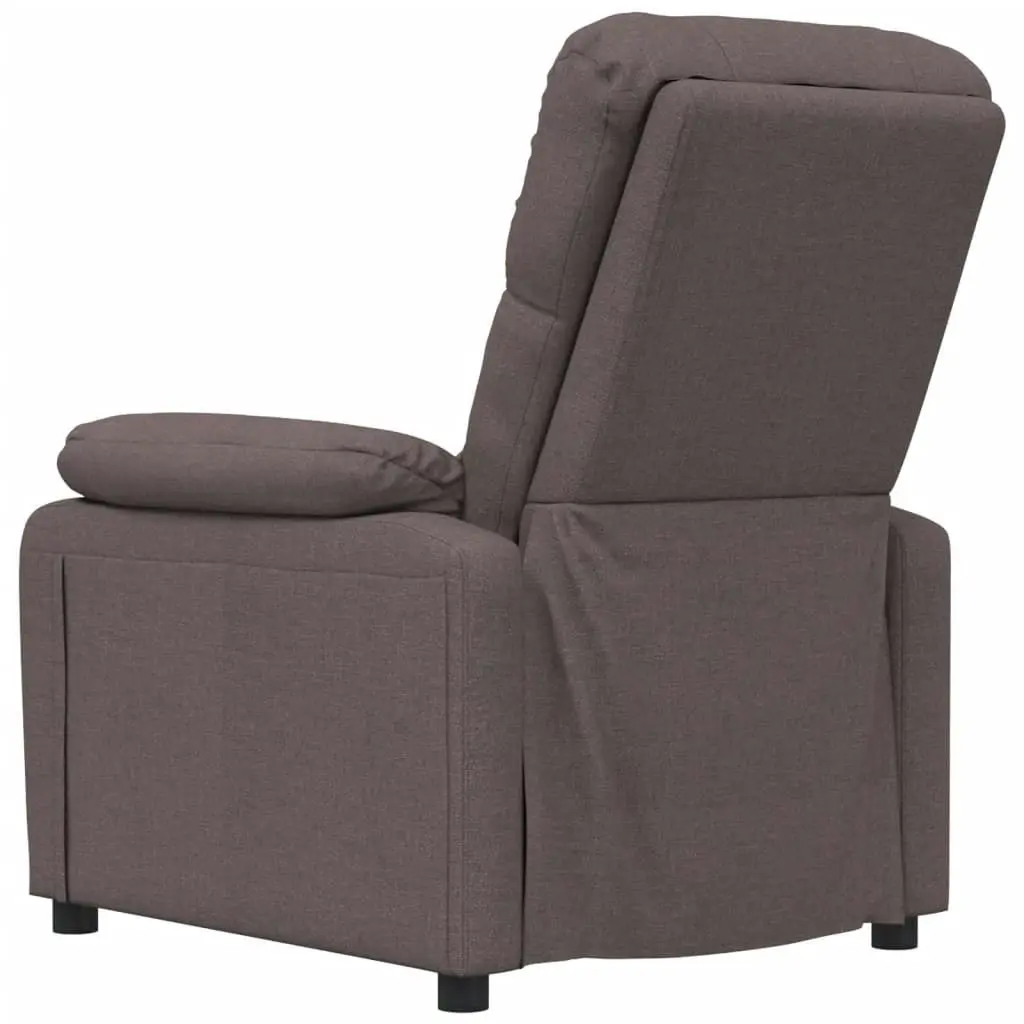 Massage Chair Dark Brown Fabric 348292