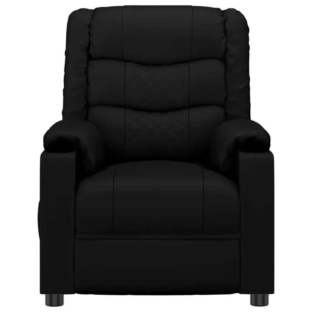 Massage Chair Black Faux Leather 348049