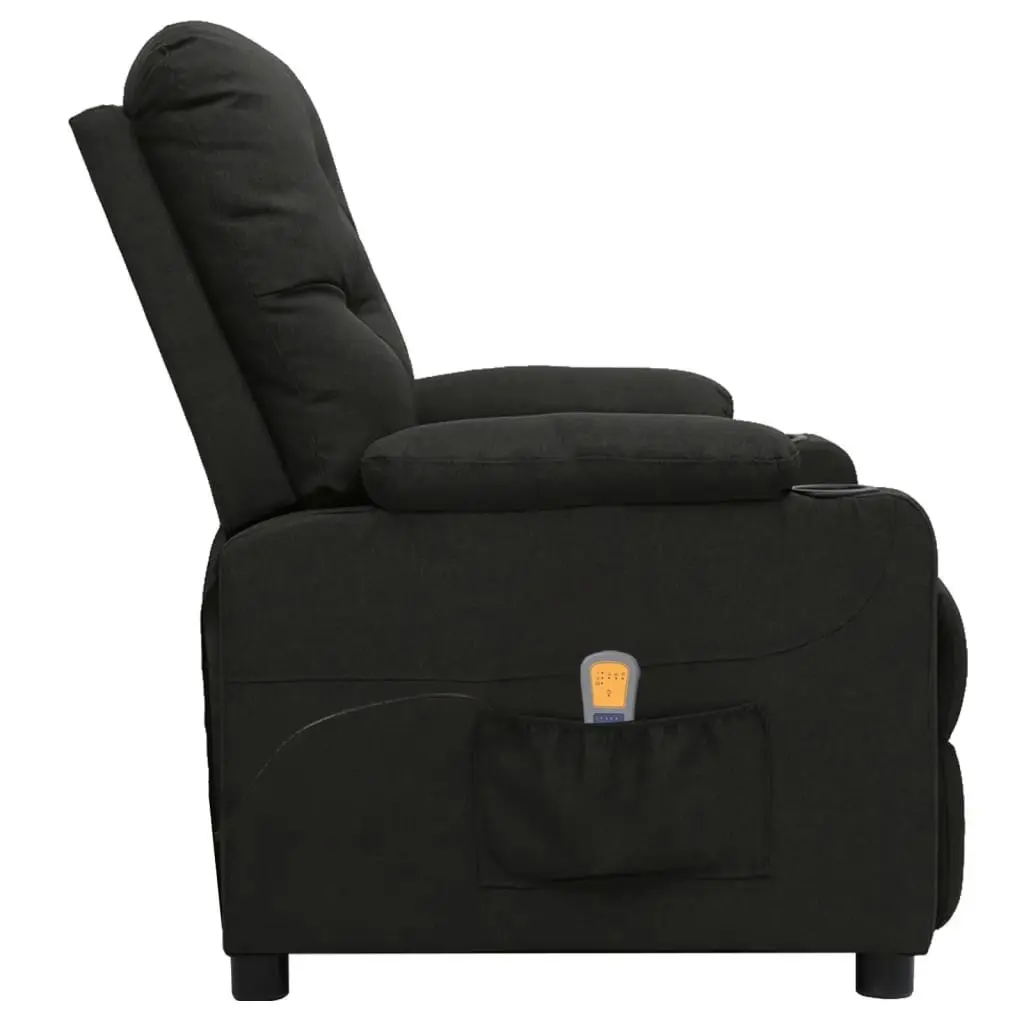 Massage Chair Black Fabric 339114