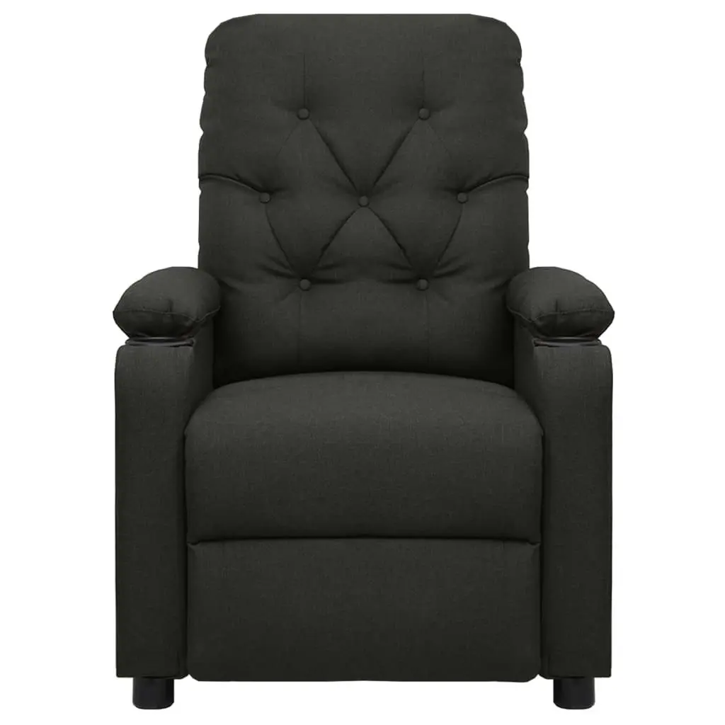 Massage Chair Black Fabric 339114