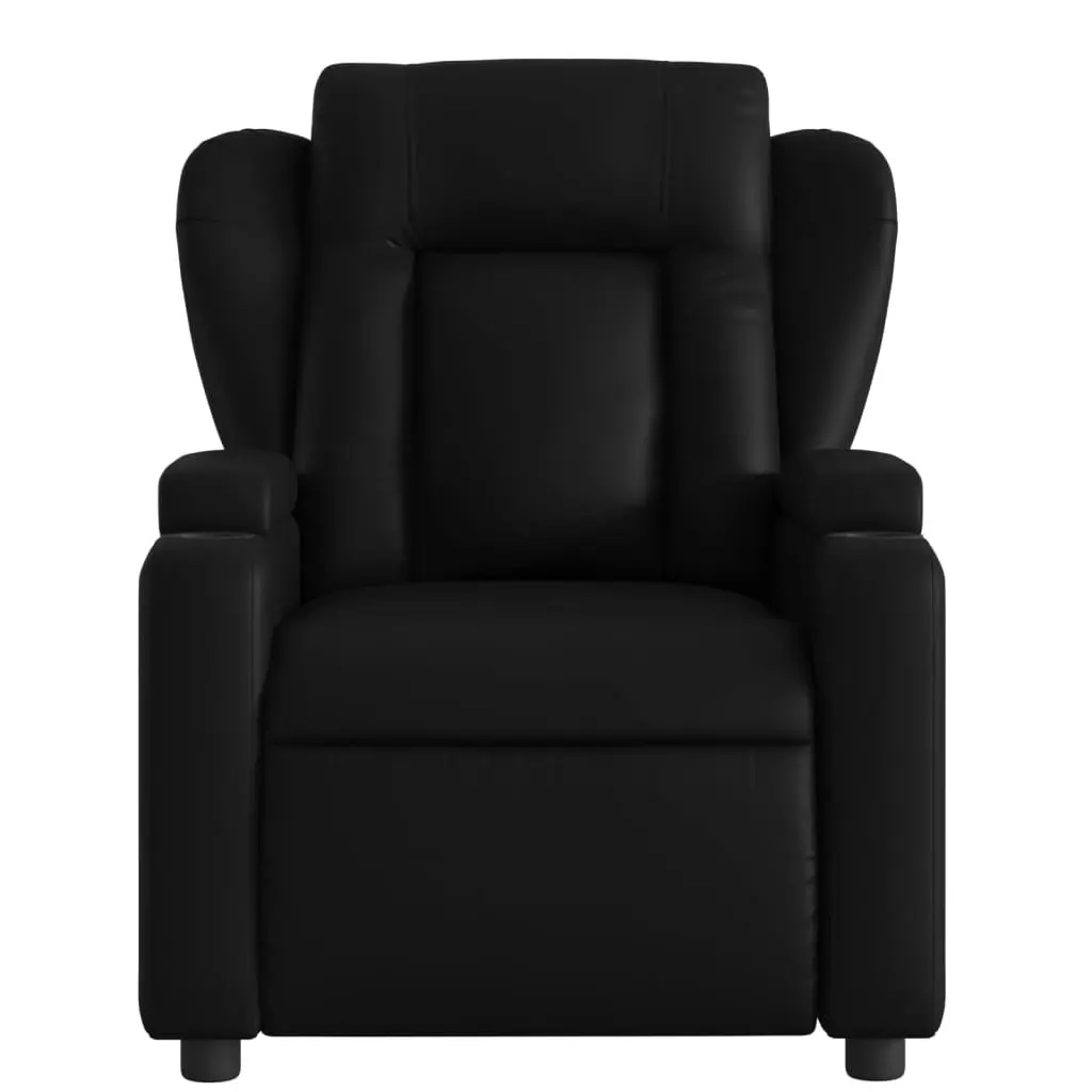 Massage Recliner Chair Black Faux Leather 3206020