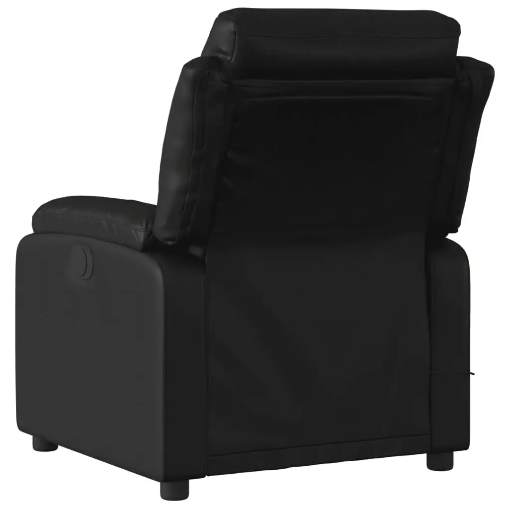 Massage Recliner Chair Black Faux Leather 3206160