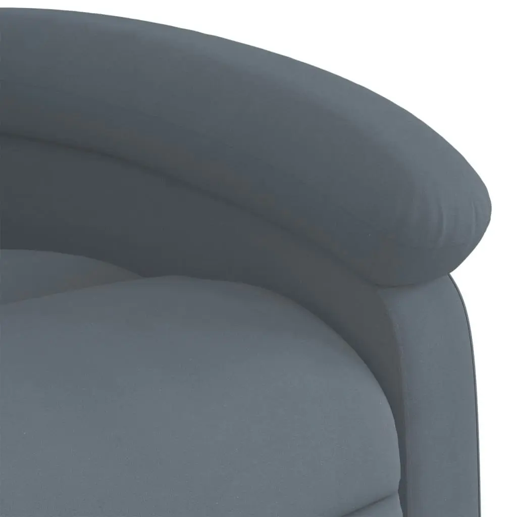 Massage Recliner Chair Dark Grey Velvet 3205953