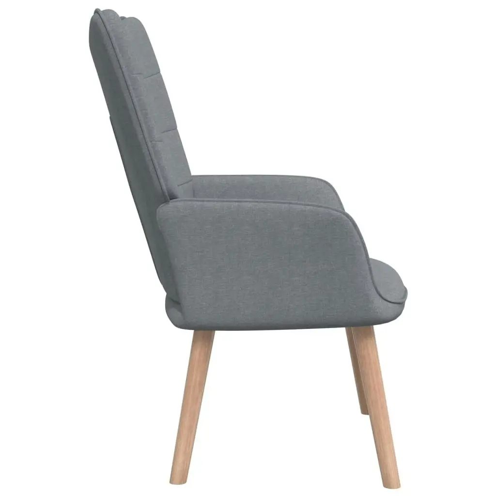 Relaxing Chair Light Grey Fabric 327919