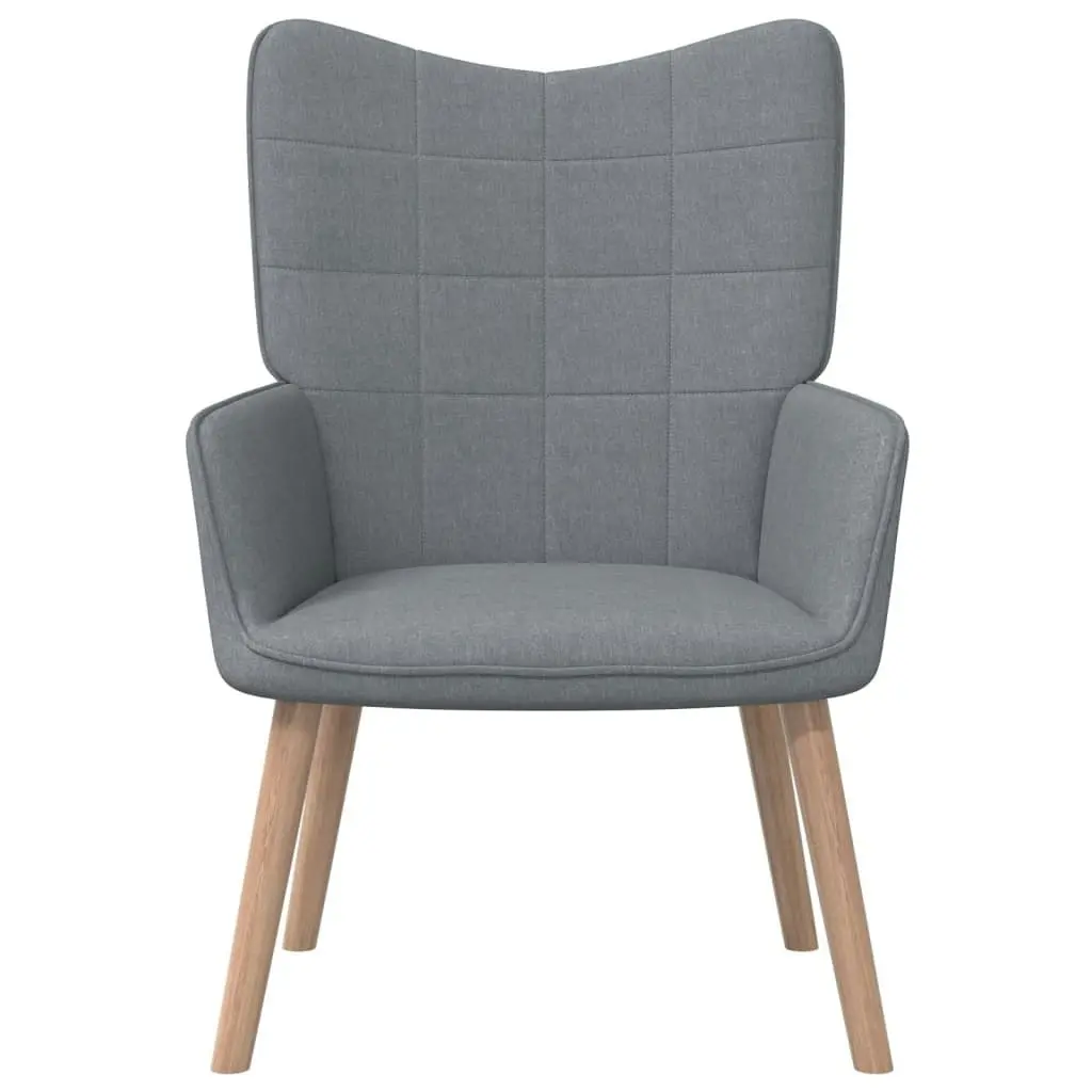 Relaxing Chair Light Grey Fabric 327919