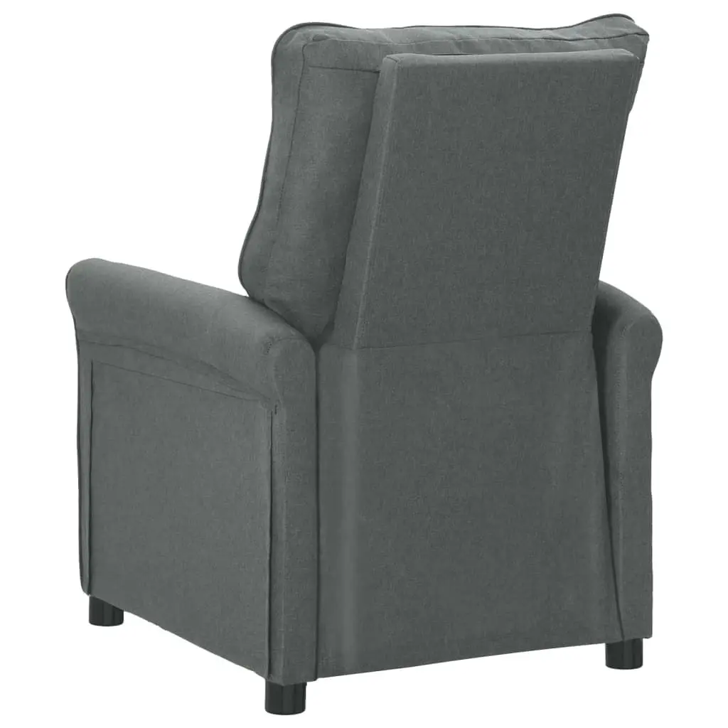 Recliner Chair Dark Grey Fabric 322445