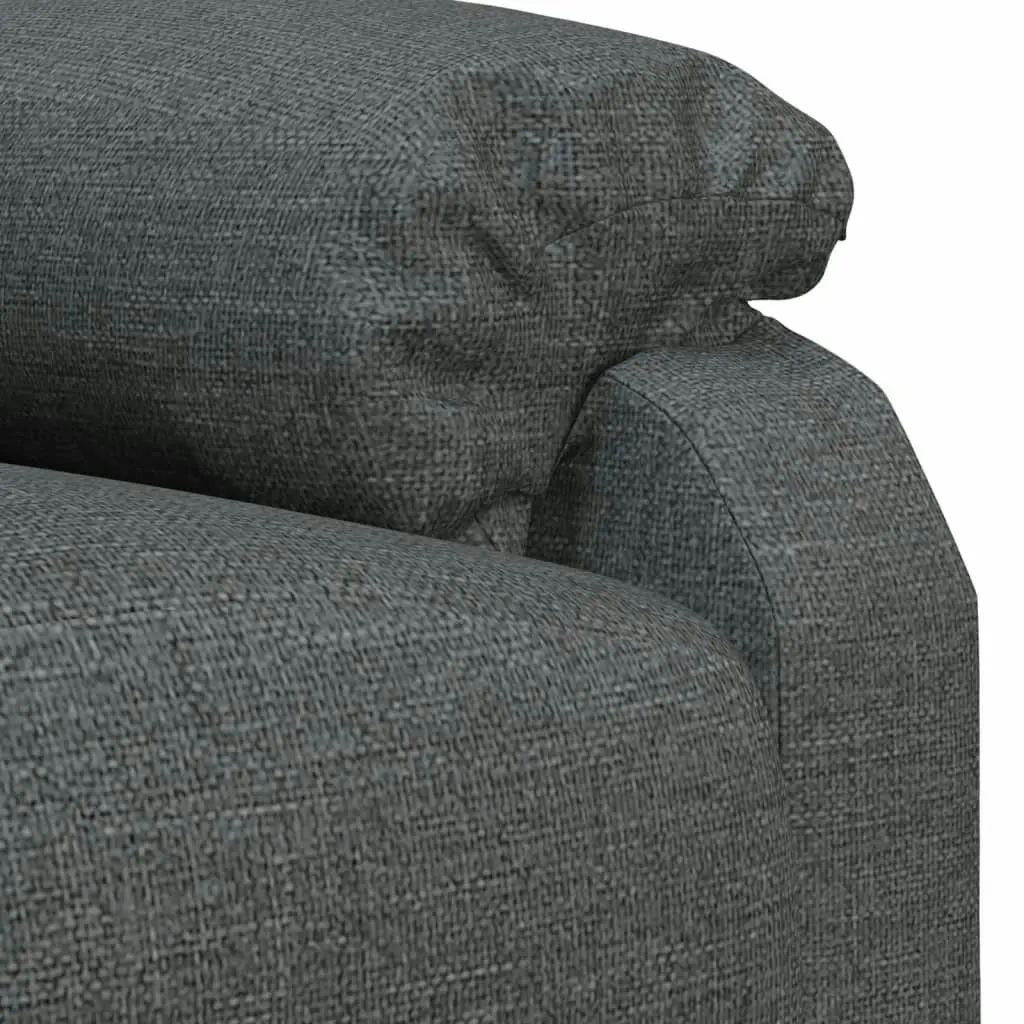 Recliner Chair Dark Grey Fabric 344904