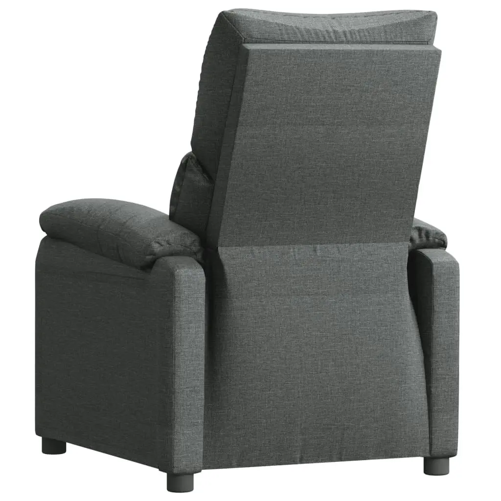 Recliner Chair Dark Grey Fabric 344904