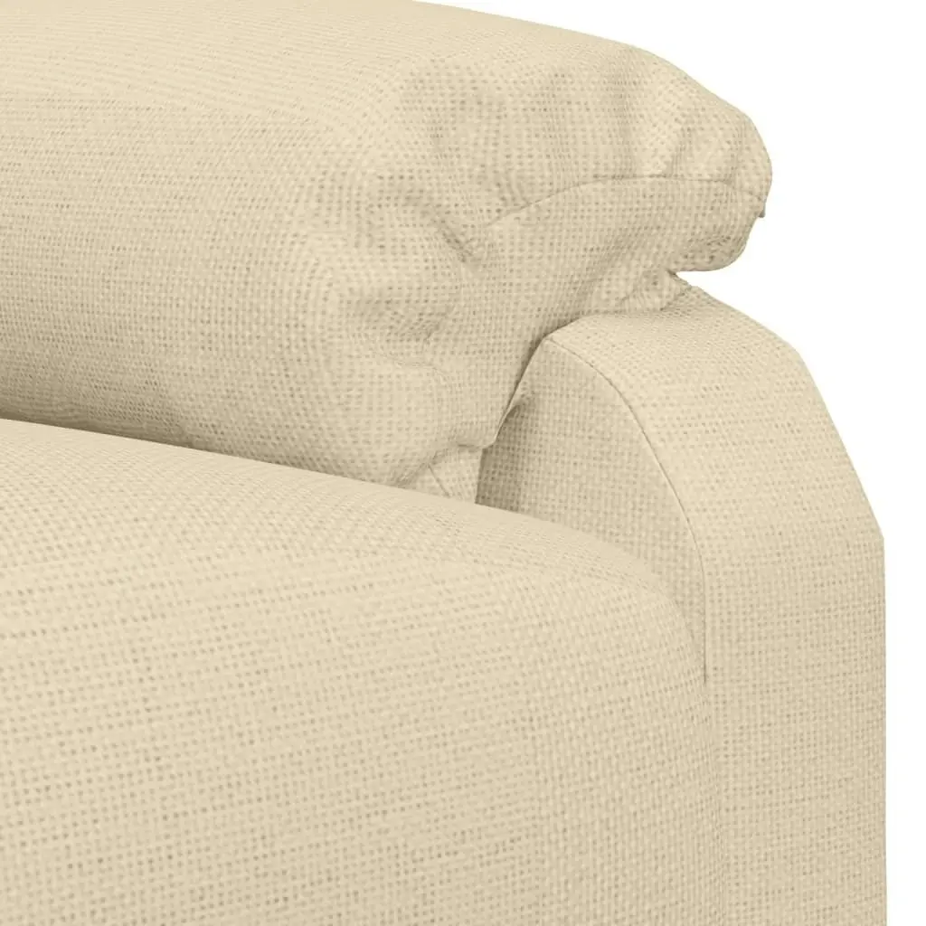 Recliner Chair Cream Fabric 344902