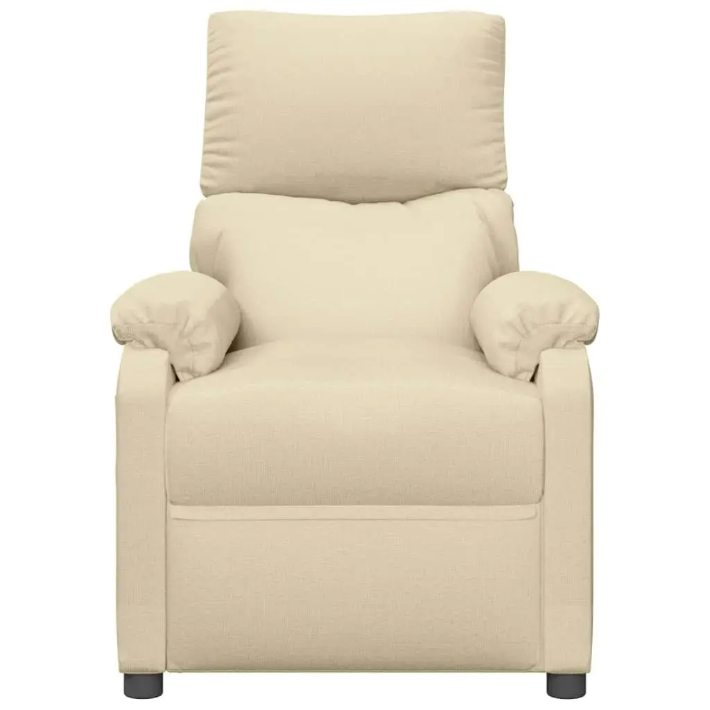 Recliner Chair Cream Fabric 344902