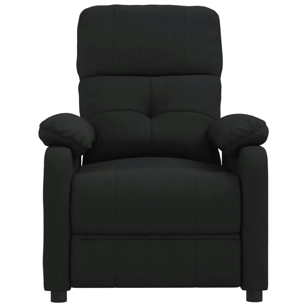 Recliner Chair Black Fabric 348277