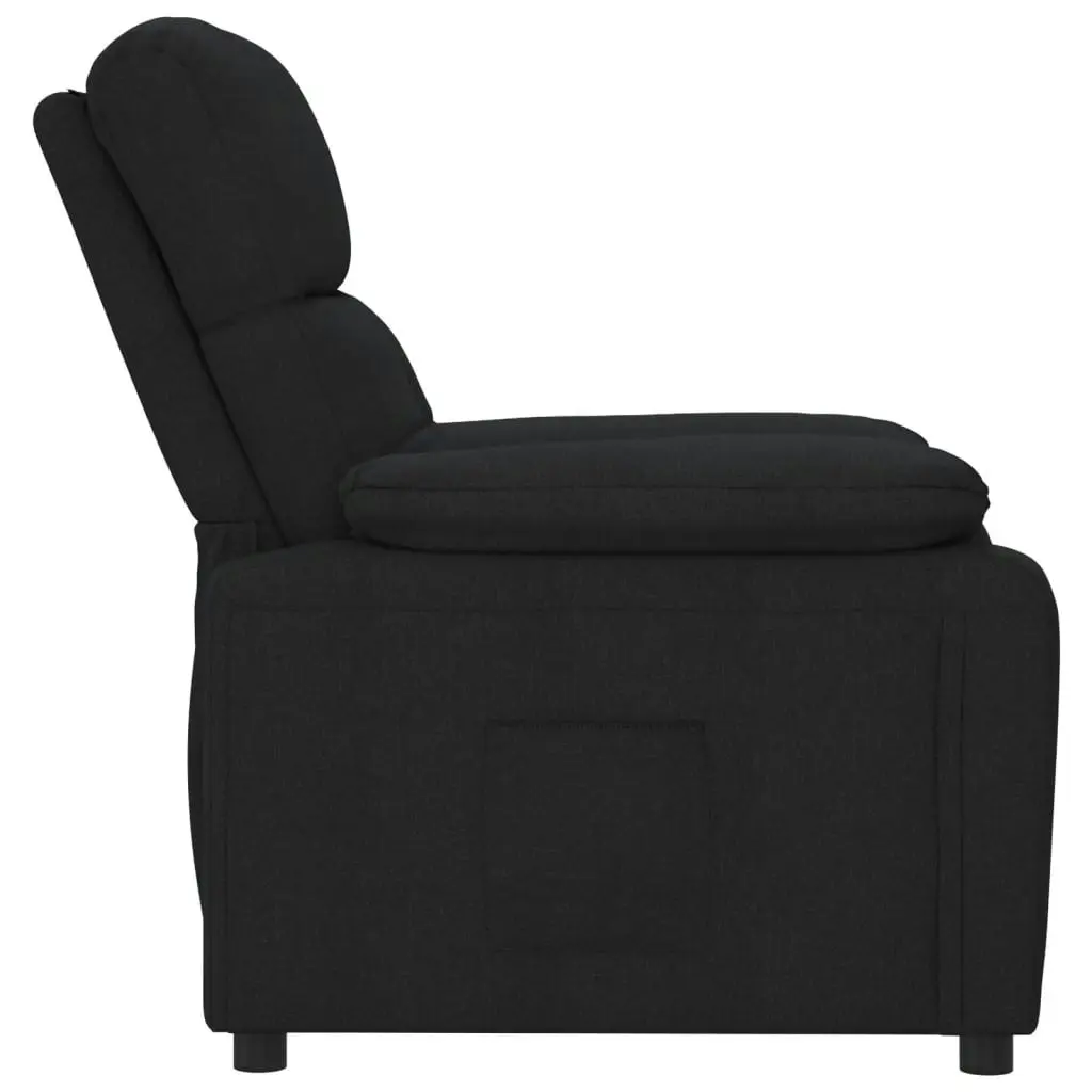 Recliner Chair Black Fabric 348277